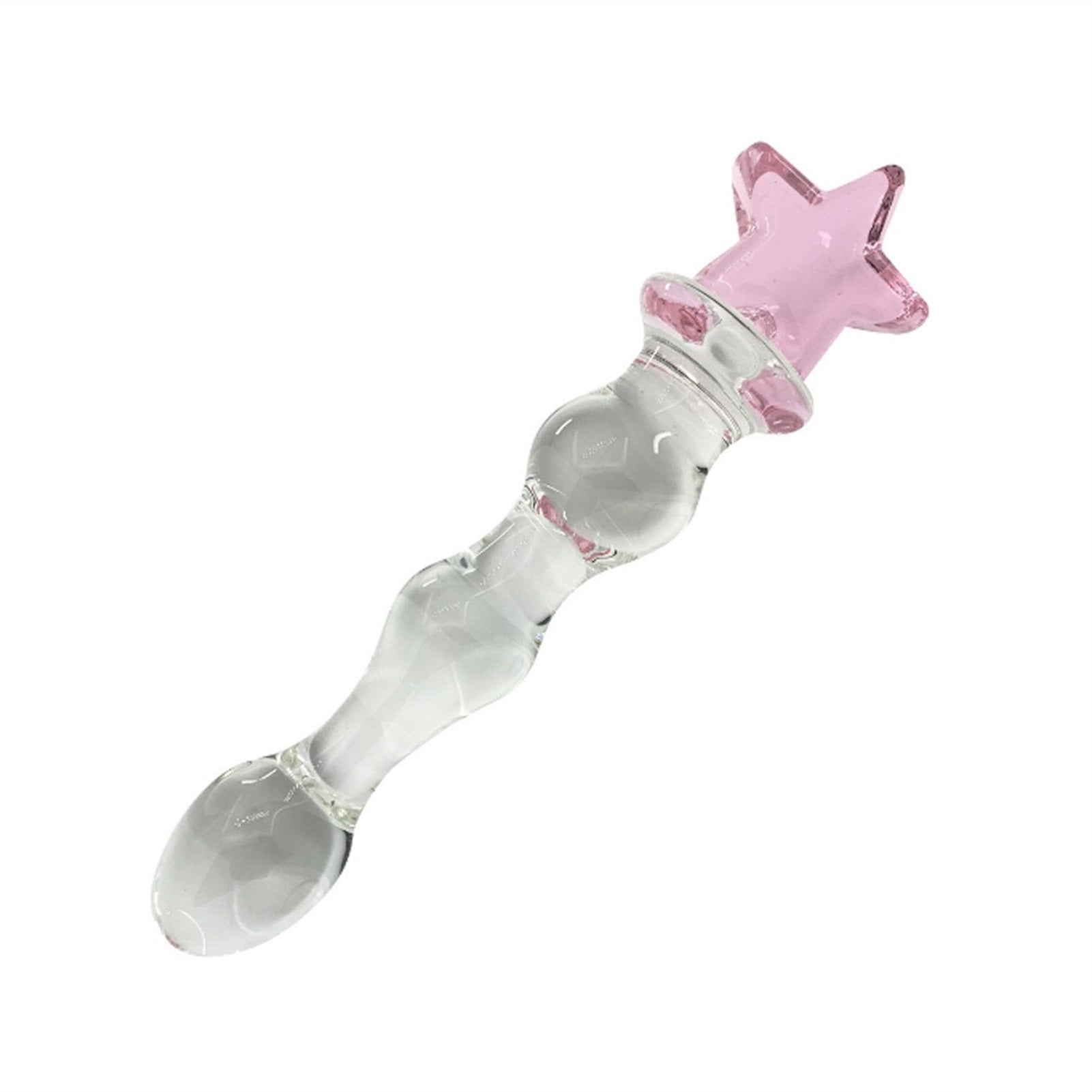 Star female masturbation glass crystal penis simul