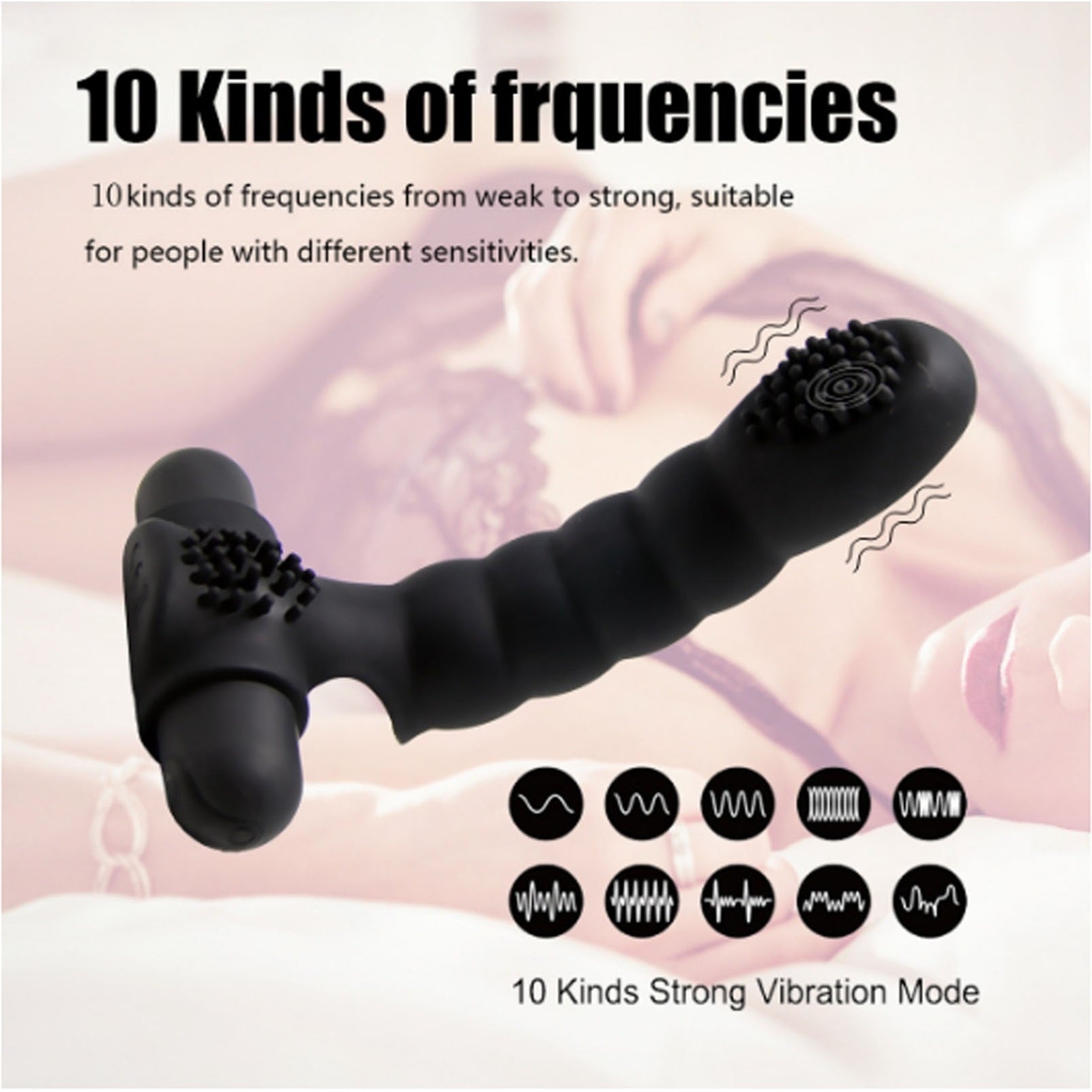 Female rechargeable silicone finger cots vibrating