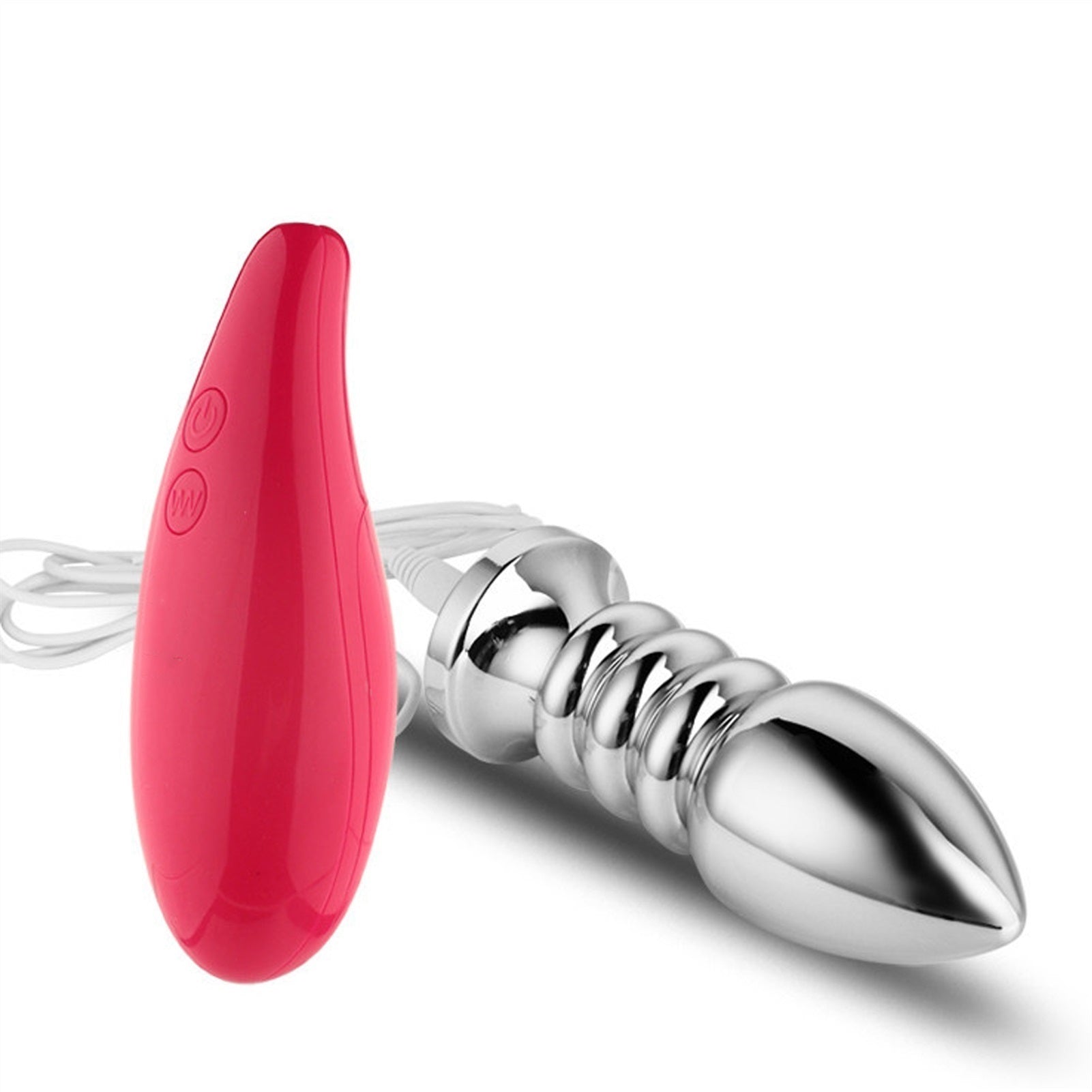 Remote Control Metal Stainless Steel Anal Plug Rin