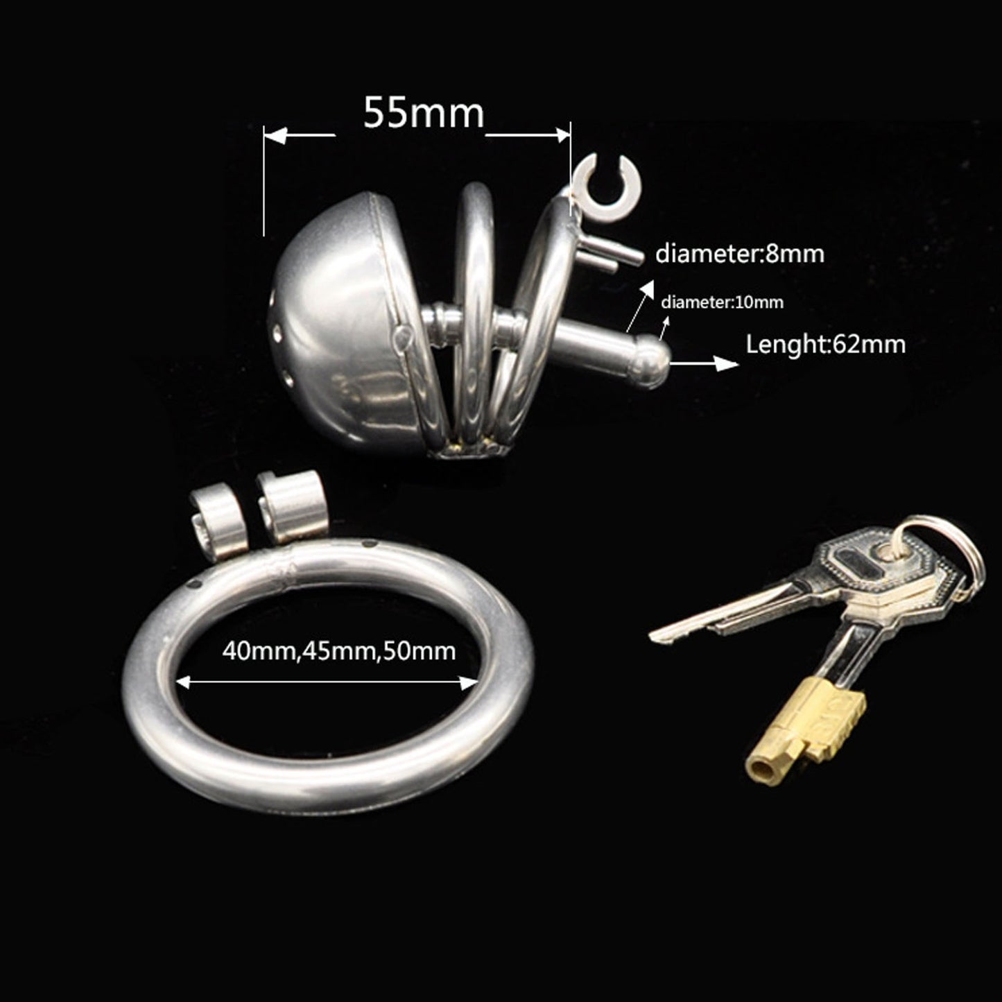 Stainless Steel Protection Cage With Lock Urethral