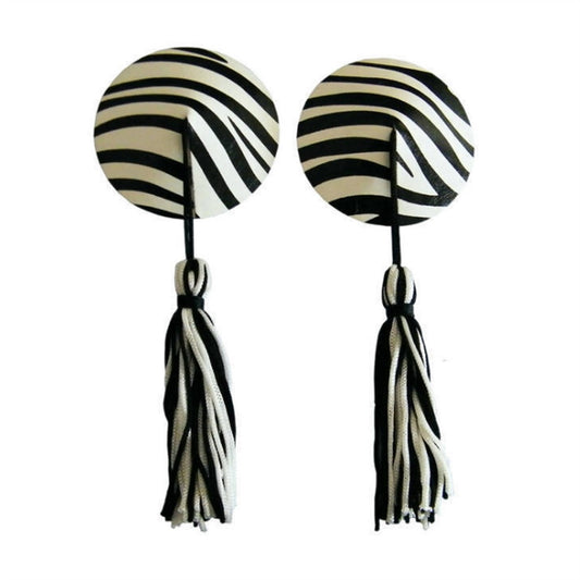 Zebra Tassels Sexy Nipple Cover Breast Paste Sexy 