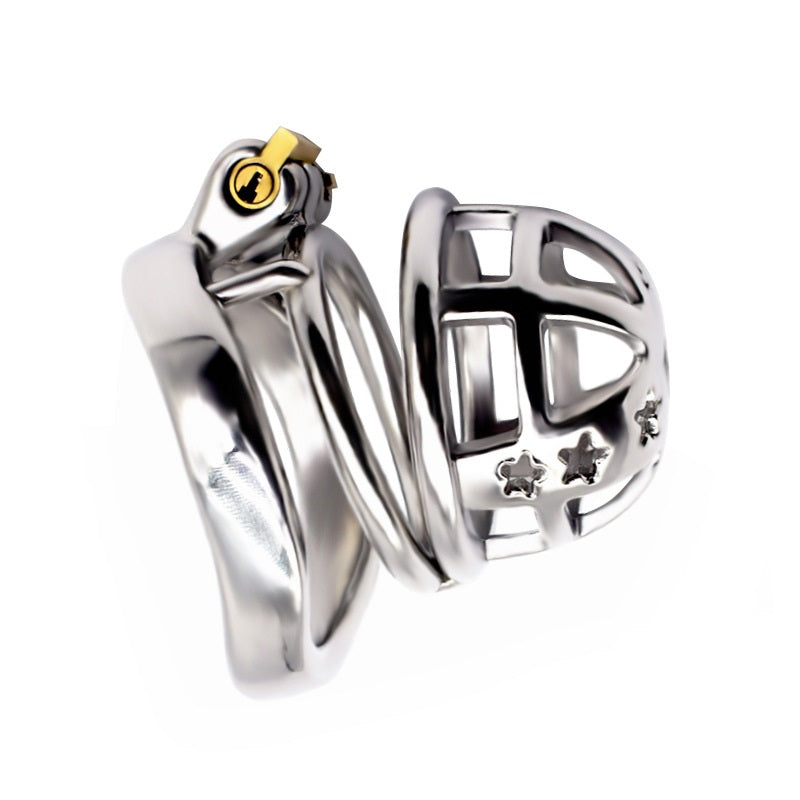 Stainless Steel Male Chastity Device Ergonomic Des