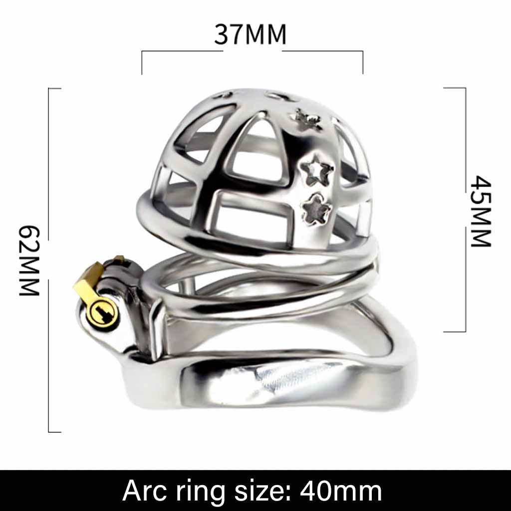 Stainless Steel Male Chastity Device Ergonomic Des