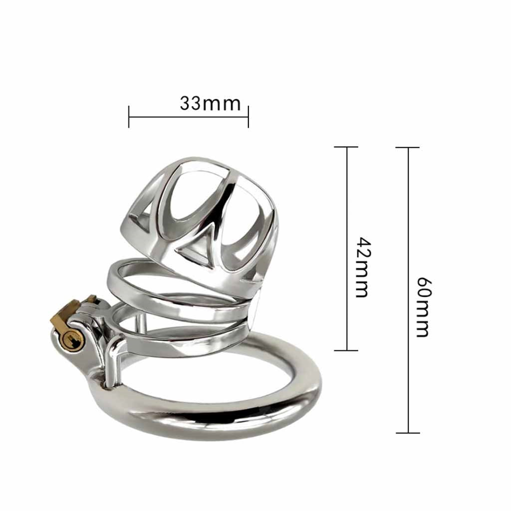 Male Cock Cage Chastity Device, Stainless Steel Ha