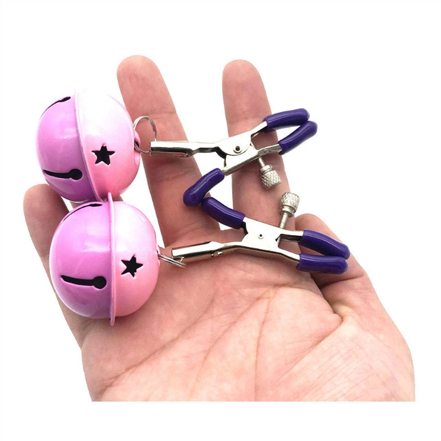 Pink Purple Bell Milk Clip Metal Clip Nipple Clamp