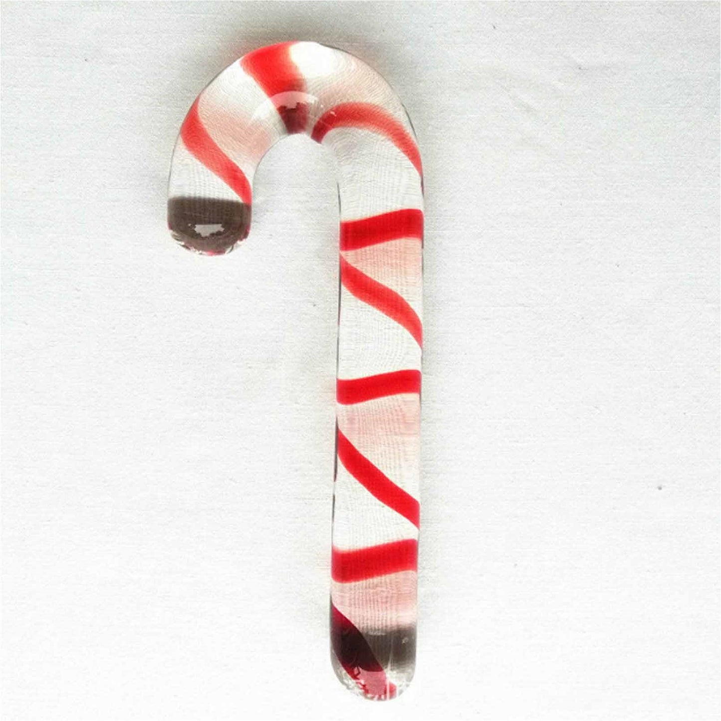 Santa Claus Cane Glass Butt Plug Huge Crystal Anal