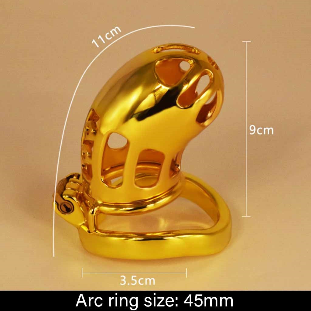 Adult golden metal stainless steel chastity lock h