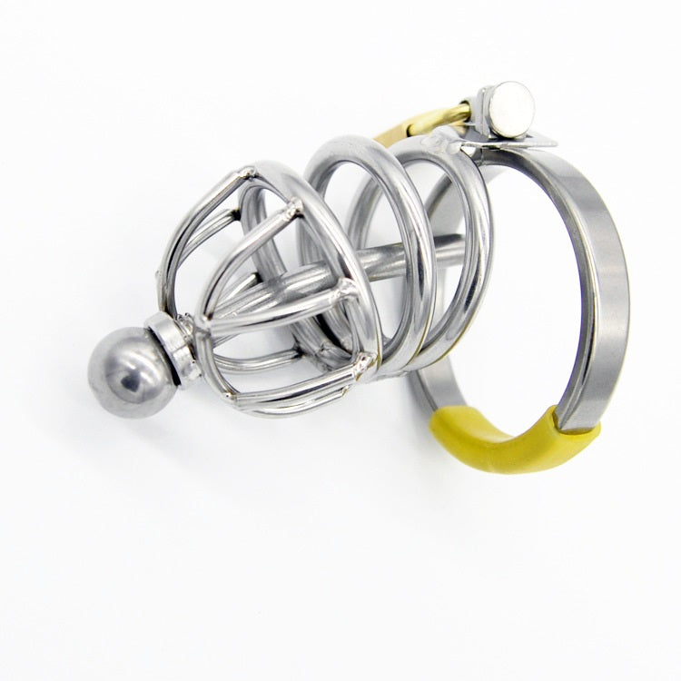 Male Bondage Chastity Cage Device, Stainless Steel