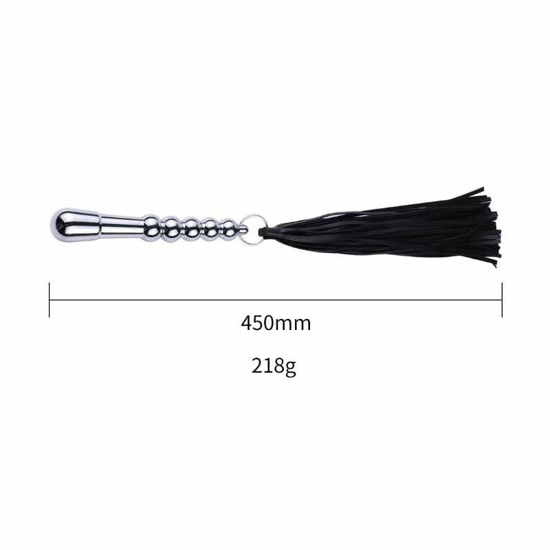 Sexy PU Leather Chain Metal Tassels Hand Whip To P