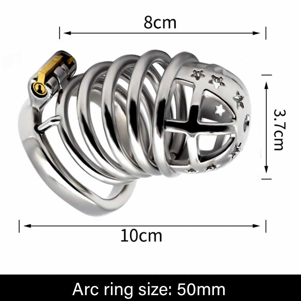 Stainless Steel Small Male Chastity Device Ergonom