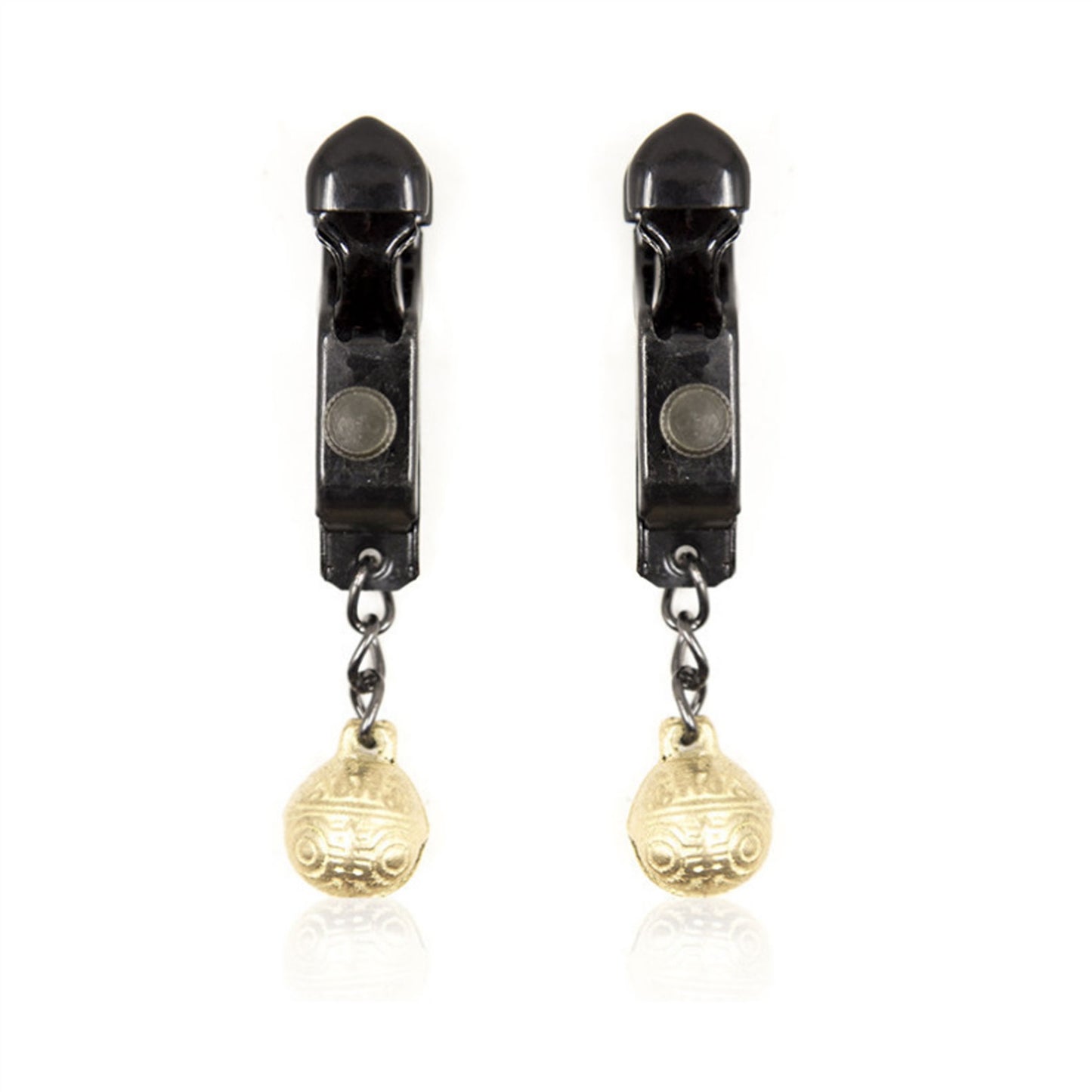 Metal Mimi Clip Nipple Clamps With Black Ball Pend