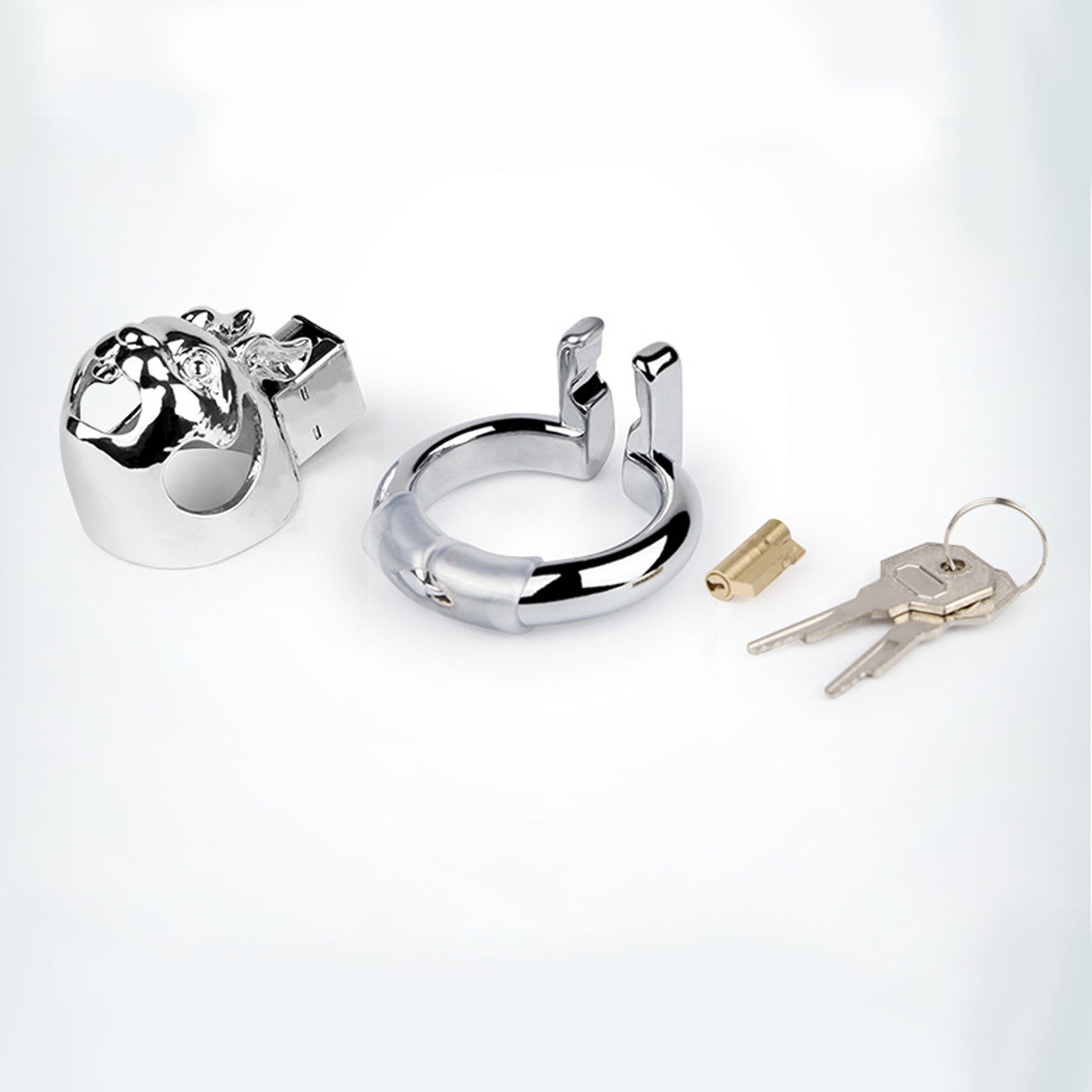 Stainless Steel Rabbit head Chastity lockHead Cage