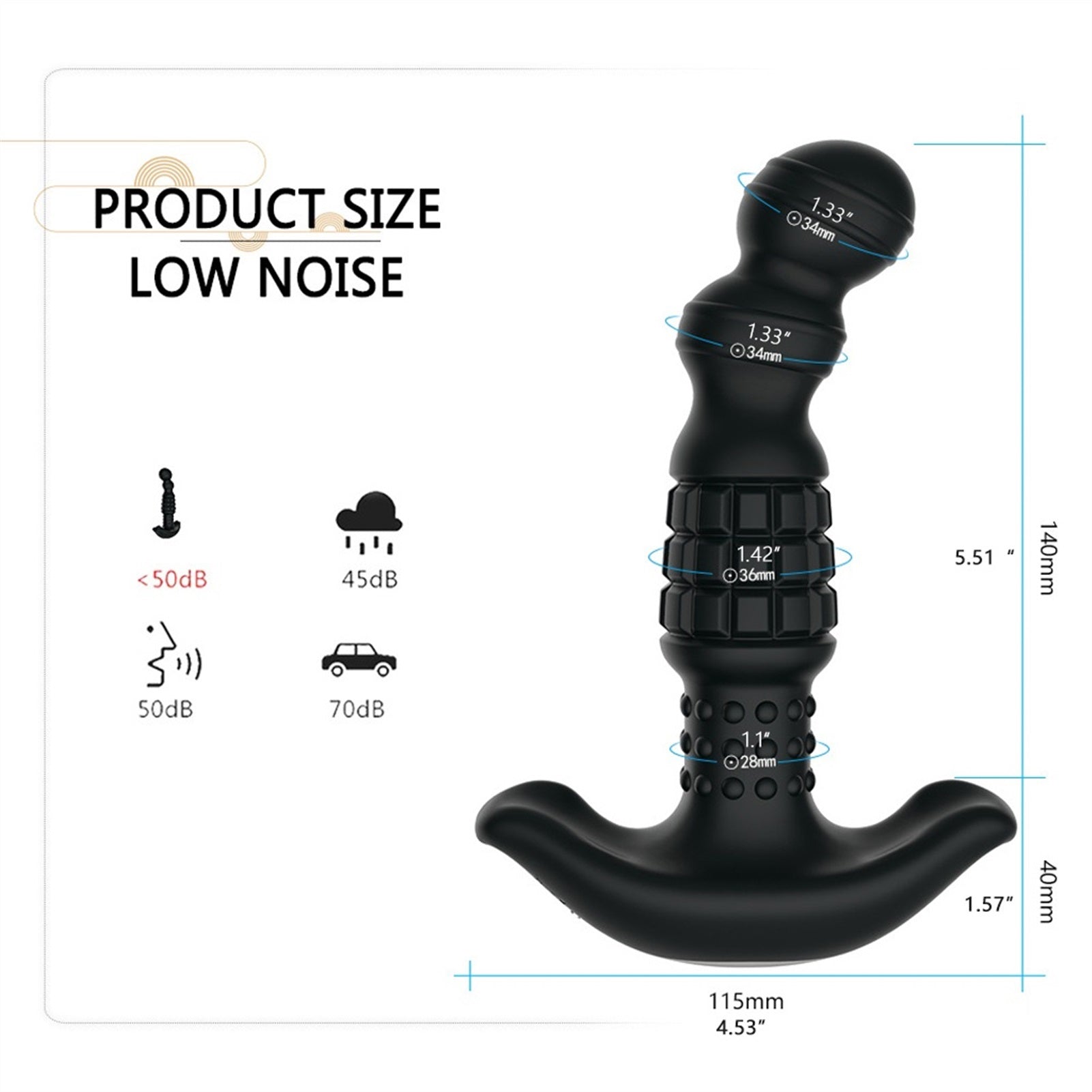 Silicone Amal Plugs Sex Toys For Couples Black