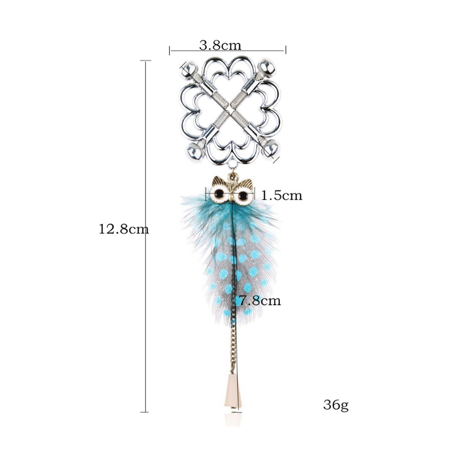 Owl Metal Tassels Pendant Nipple Clamps Clit Clamp