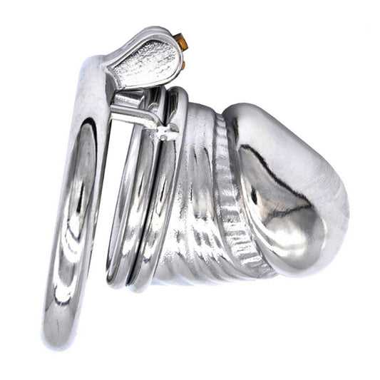 SM Stainless Steel Flat Chastity Lock With Cathete