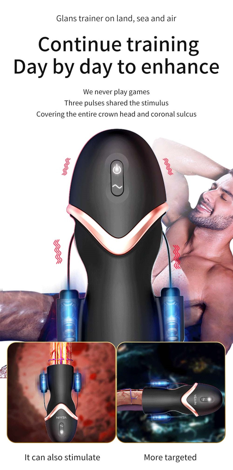 Masturbator penis trainer vibrator sex experience 