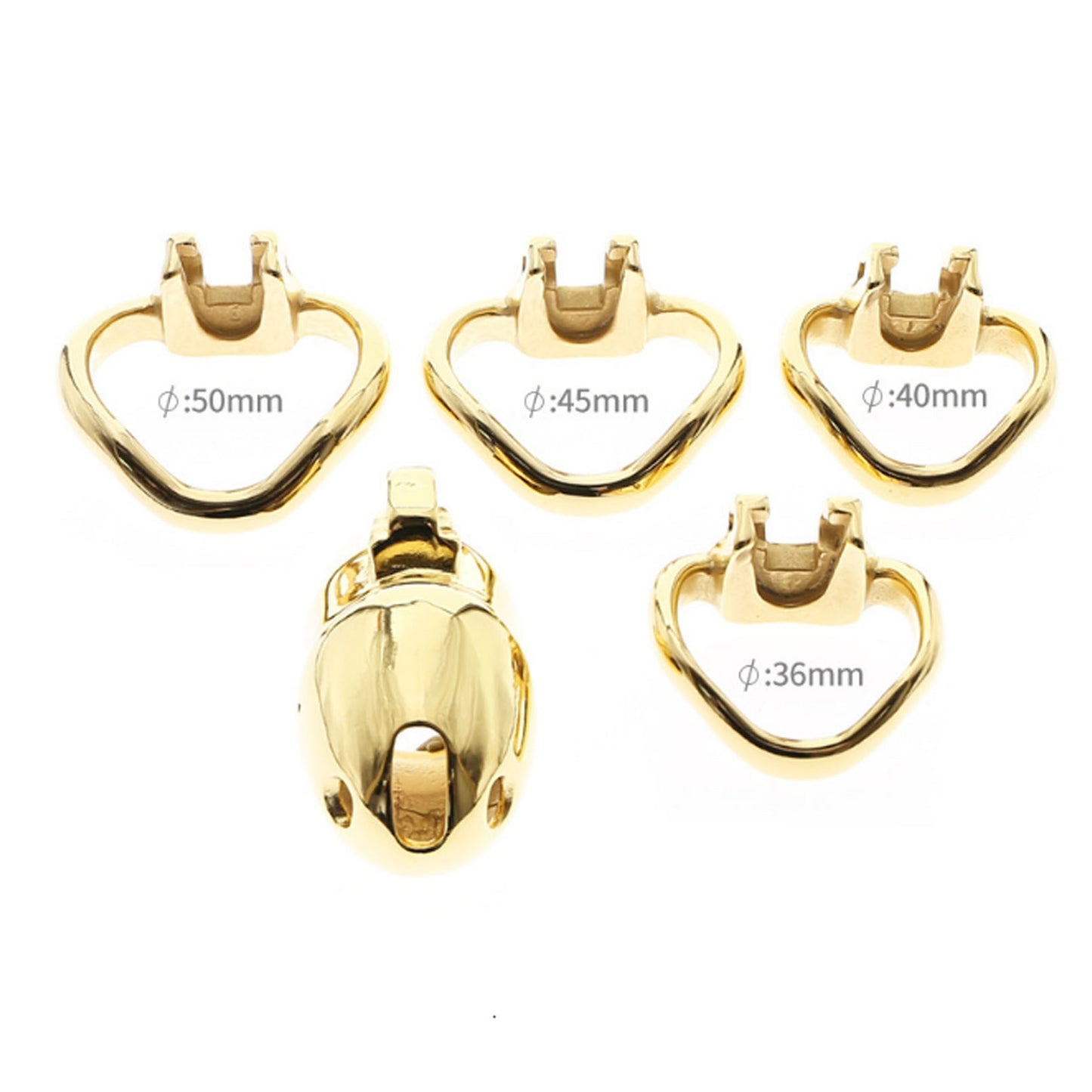 Gold Chastity Lock Chastity Device Penis Protectio