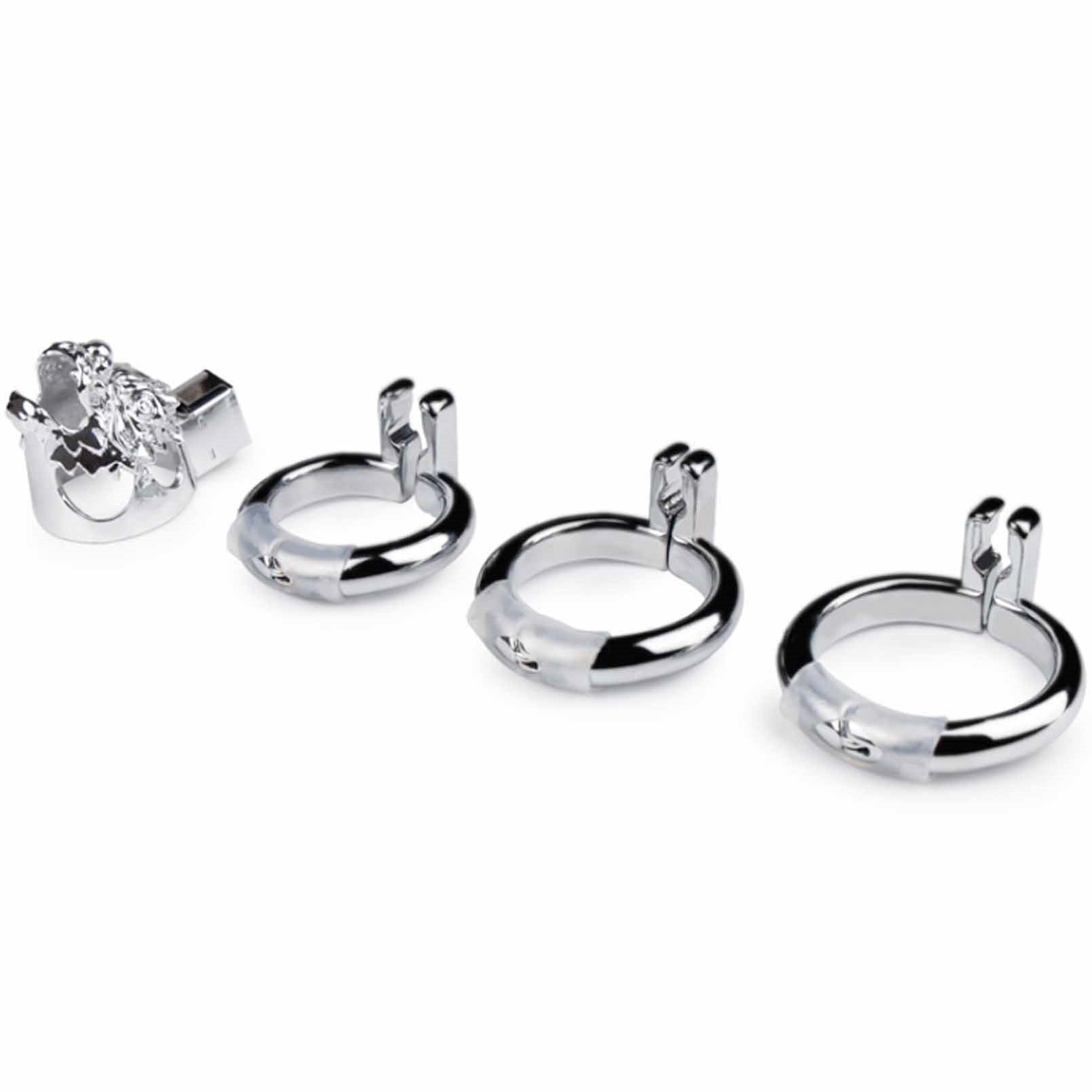 Stainless  Dragon's  Chastity lockHeed Cage Ring D