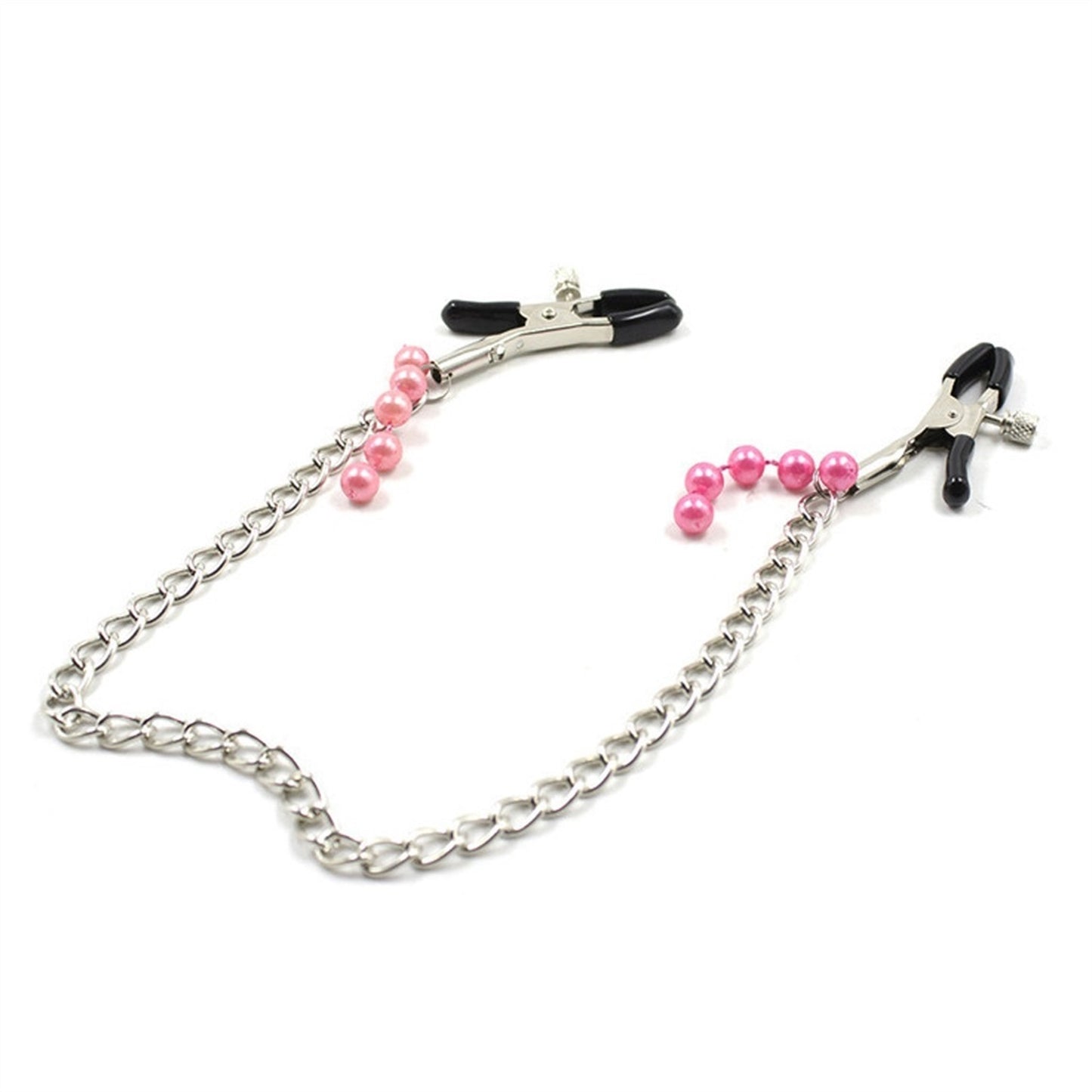 Milk Clip With Chain Pink Decorative Beads For Wom