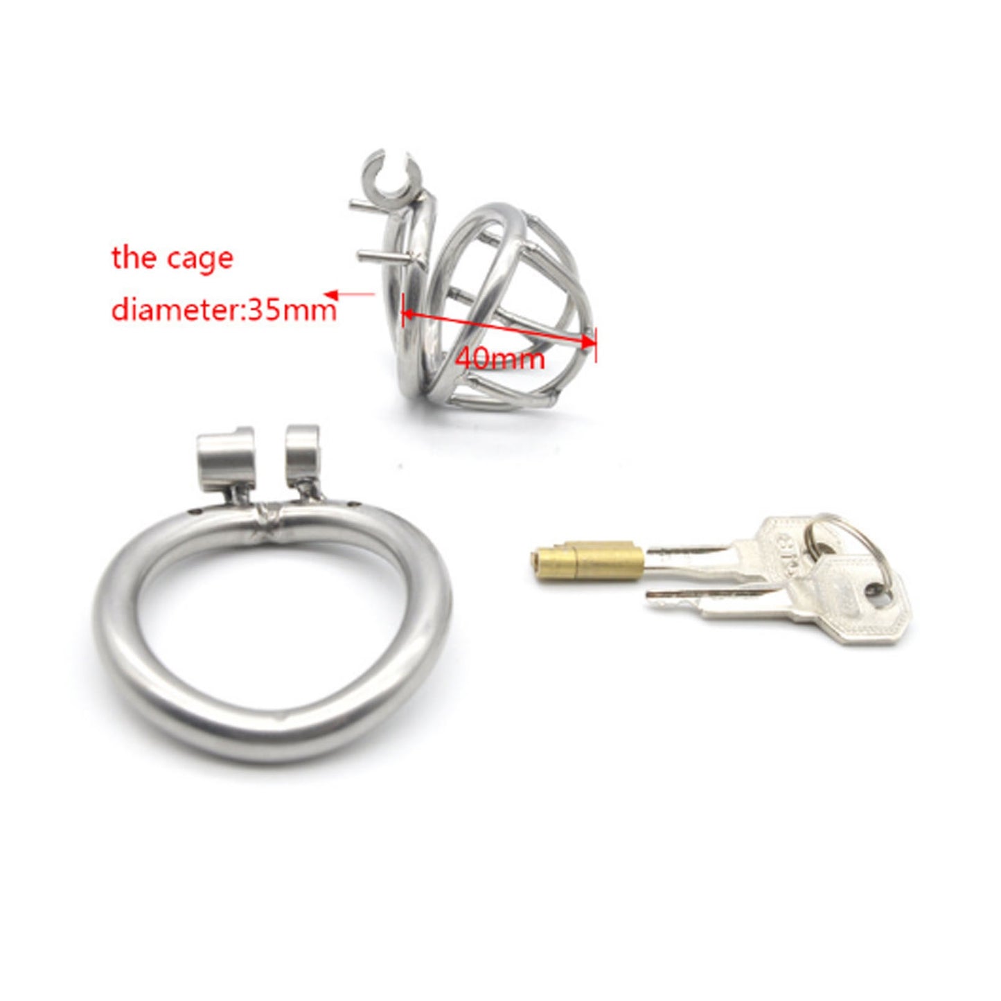 3 Size Stainless-steel Master Slave Metal Cage Rin