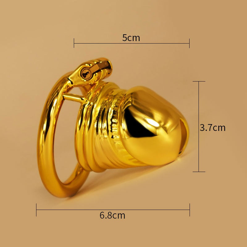 Golden Chastity Cage 304 Steel Chastity Belt Male 