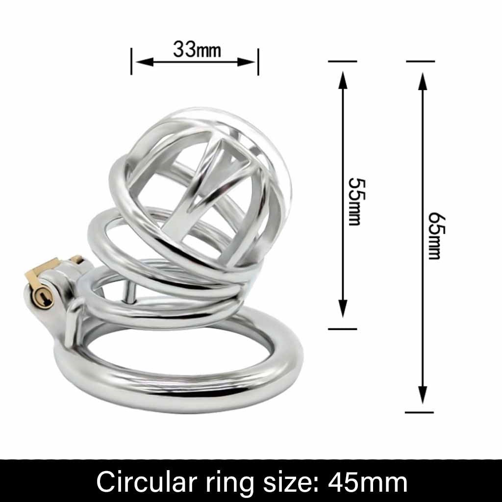 Metal Chastity Device Male Comfortable Virginity L