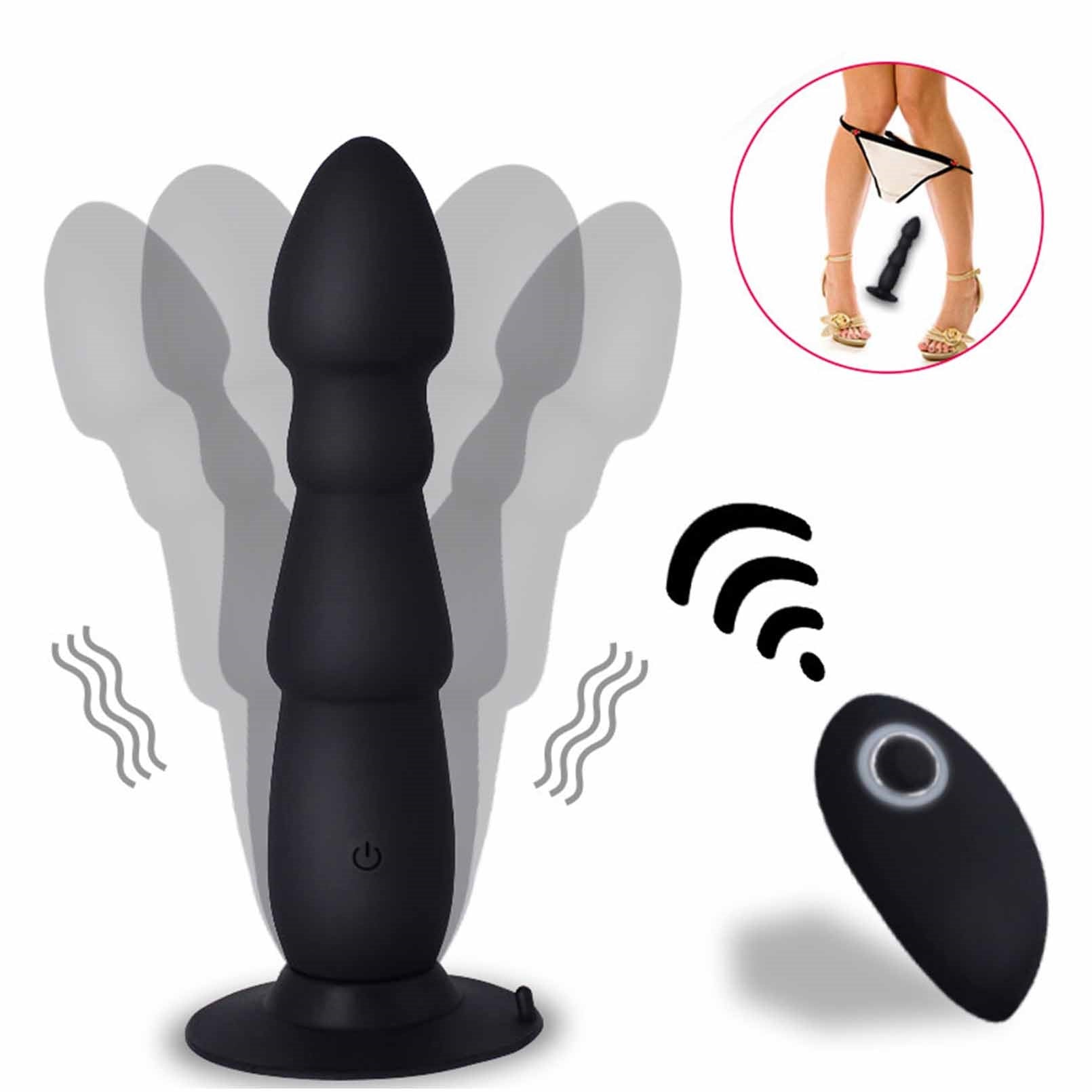 Dual Motors Vibrating Anal Vibrator for Men with R