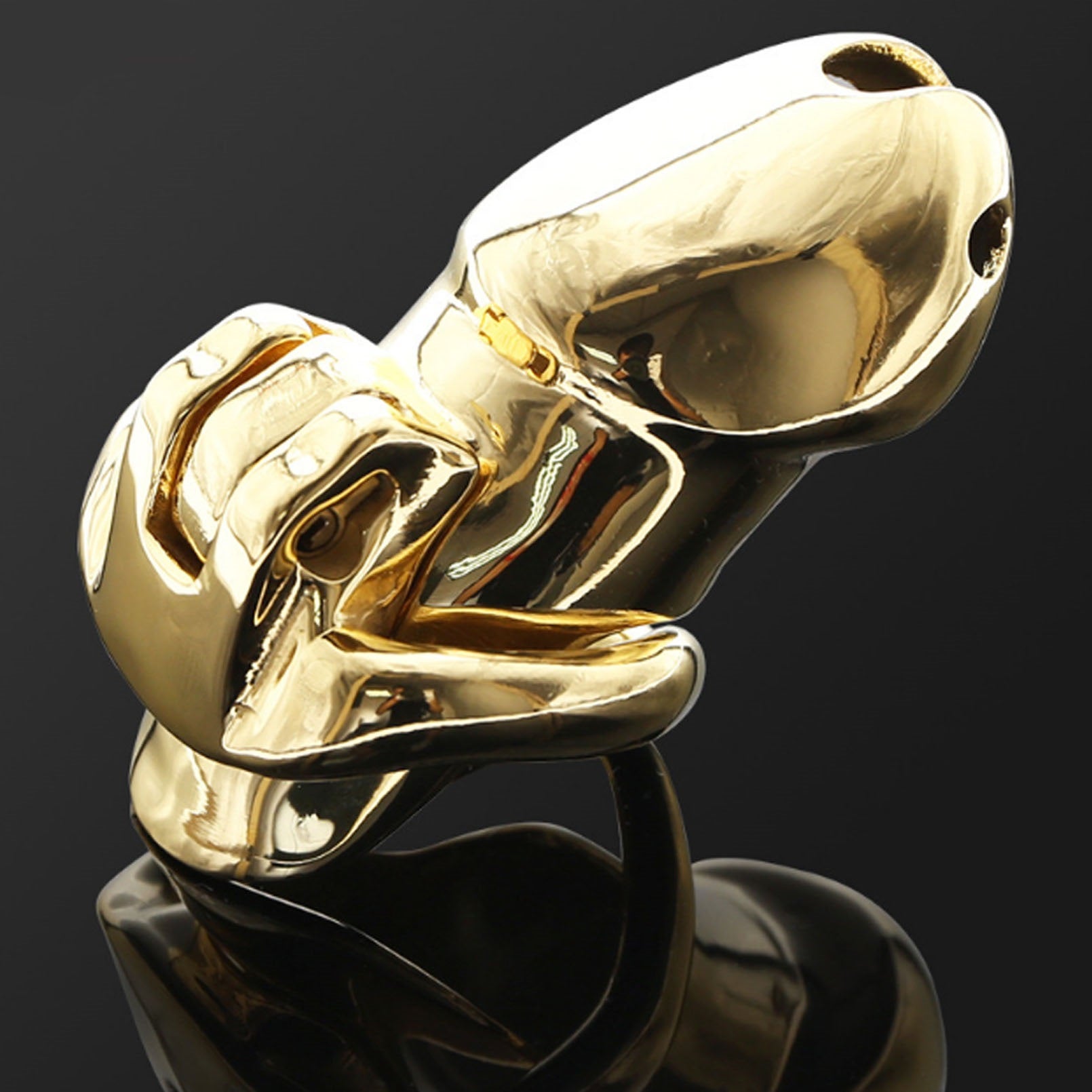 Gold Chastity Lock Chastity Device Penis Protectio