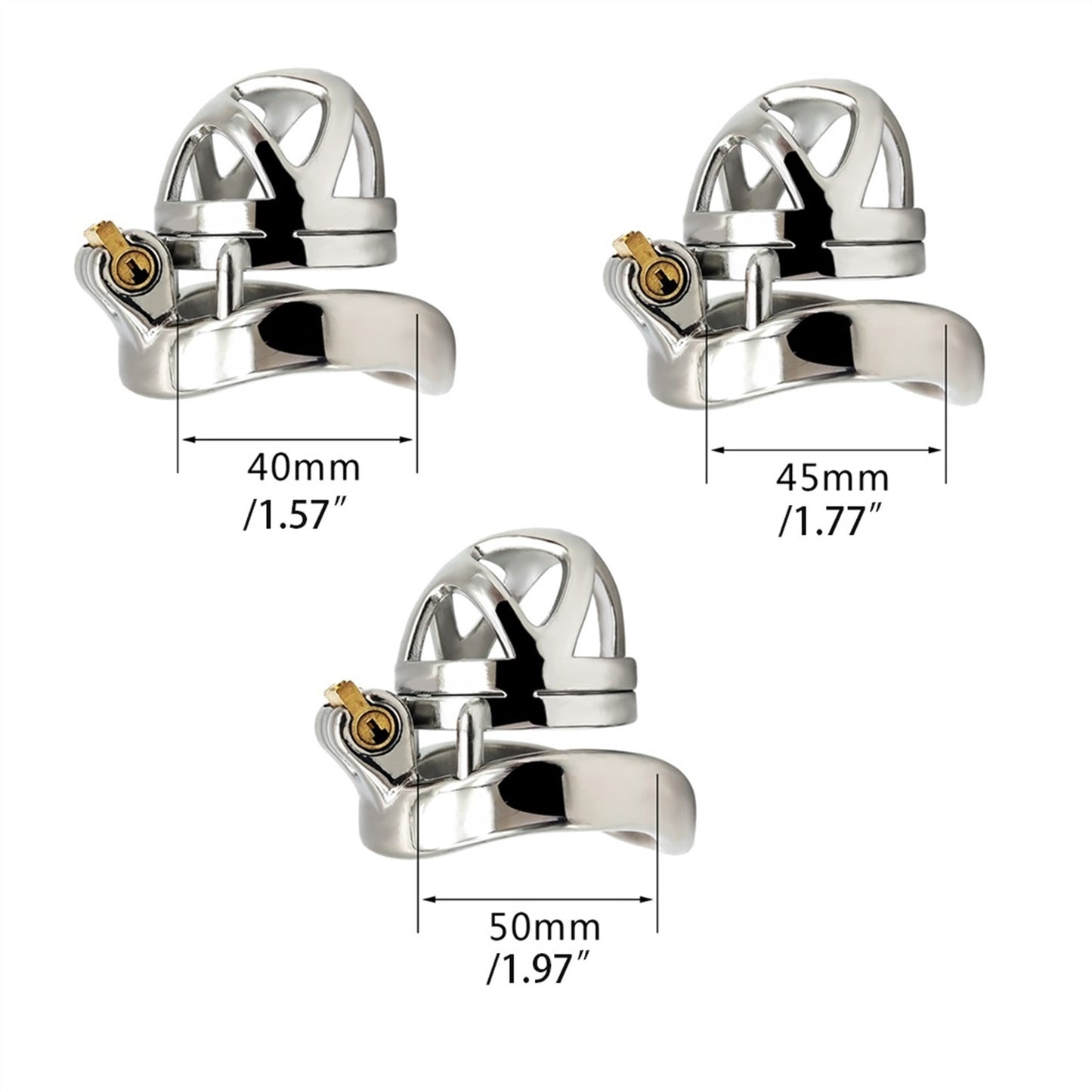 Metal Chastity Lock Male Appliance Penis Restraint