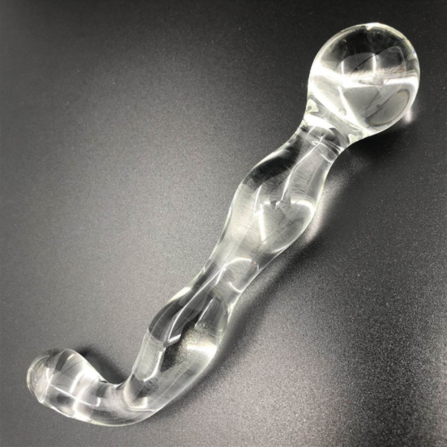 Glass crystal back court anal plug simulation male