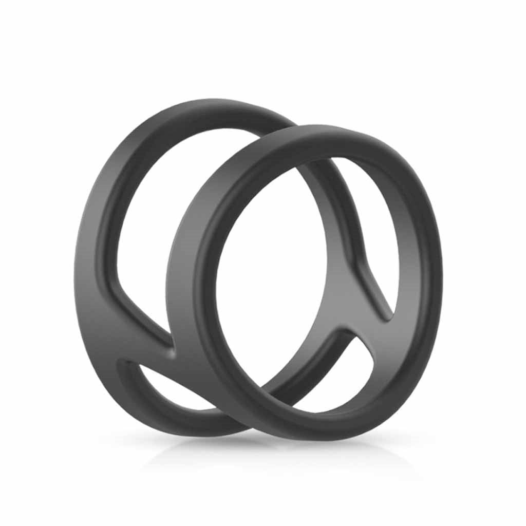 Silicone Dual Penis Ring, Premium Stretchy Longer 