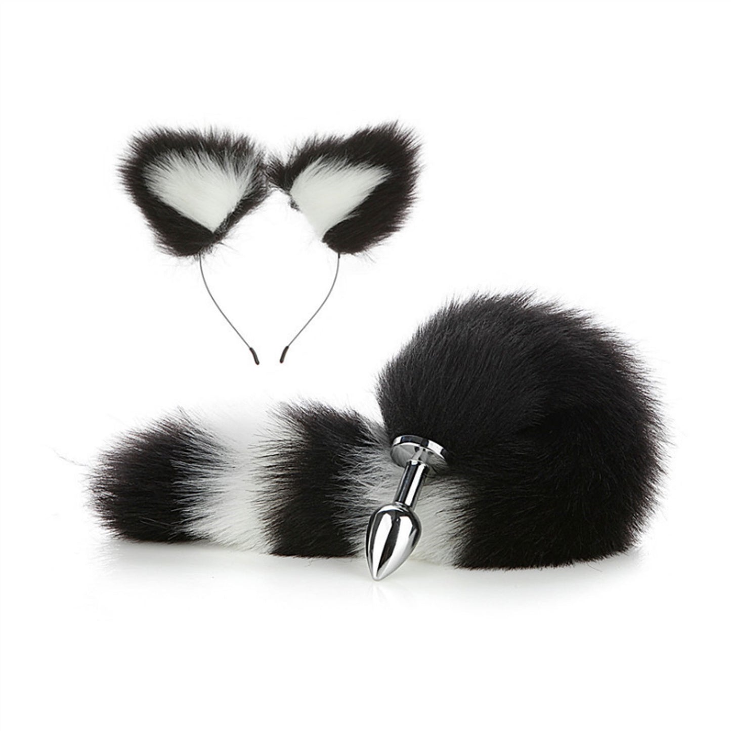 Removable Imitation Fox Tail Cat Ear Shell Two-pie