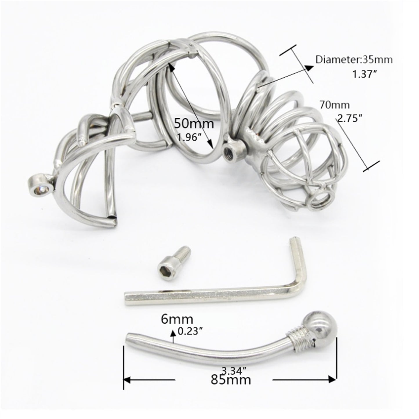 Male Stainless Steel Penis Restraint Protection Ca