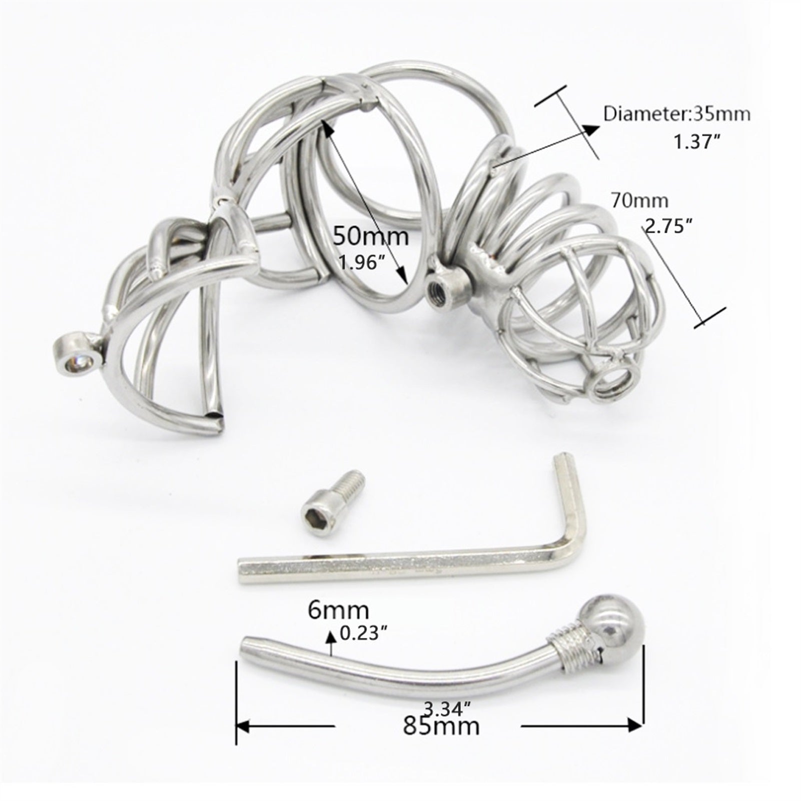 Male Stainless Steel Penis Restraint Protection Ca