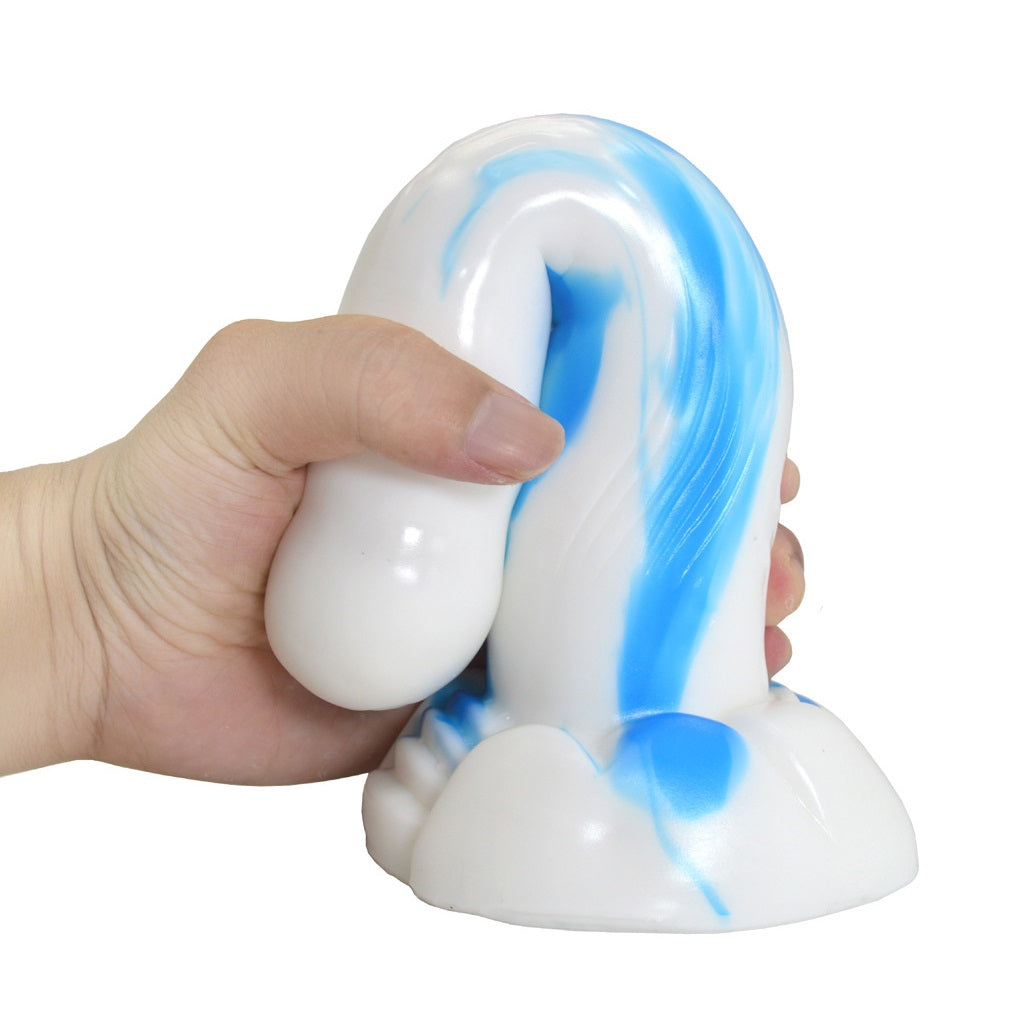 Color Liquid Silicone G-Spot Dildo With Suction Cu