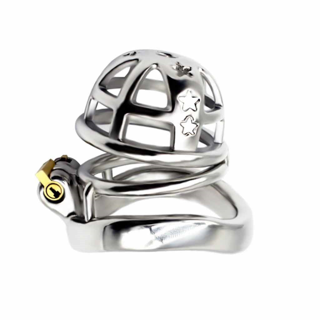 Stainless Steel Male Chastity Device Ergonomic Des