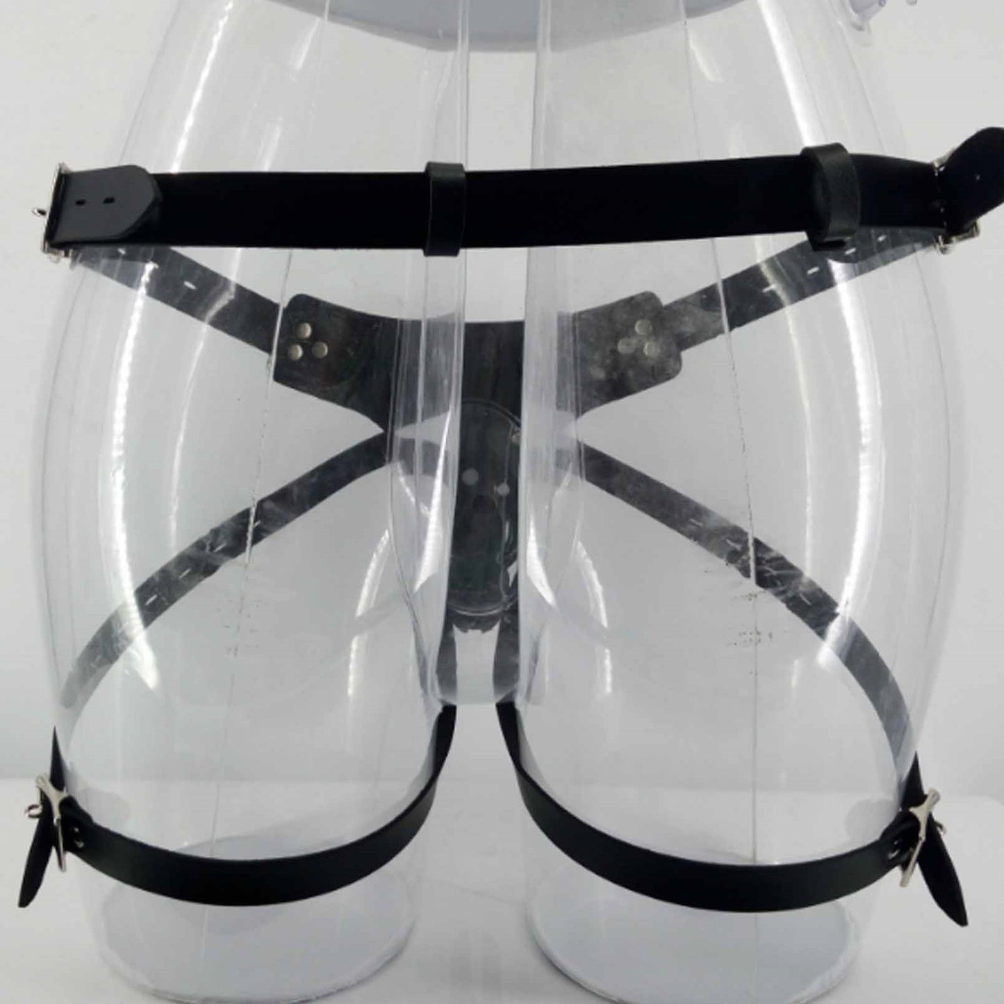 Women's Underwear Bound Chastity Belt PU Leather U