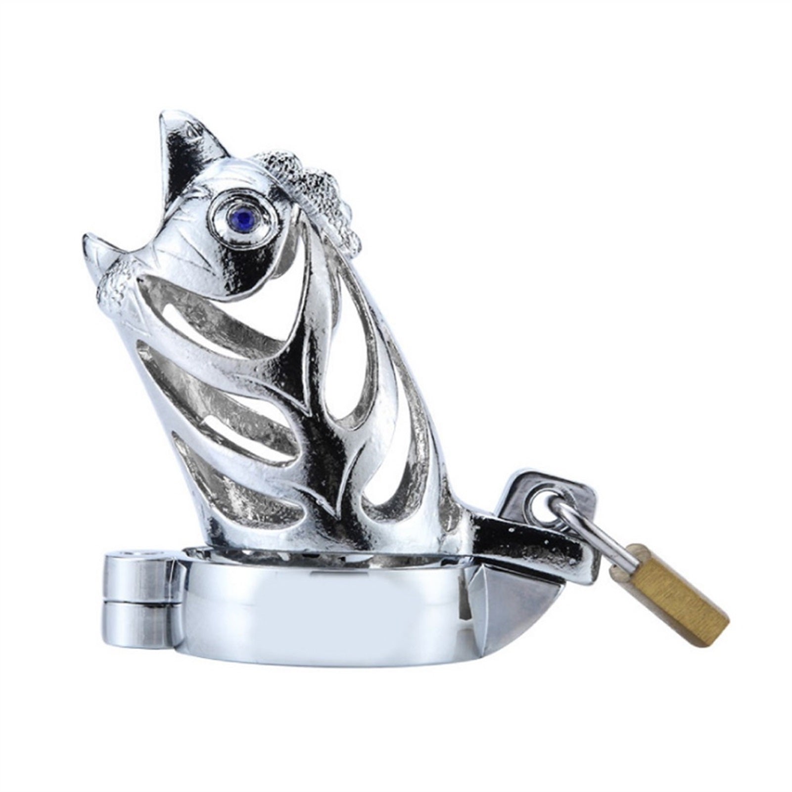 Chicken Head Metal Chastity Lock Male Appliance Pe