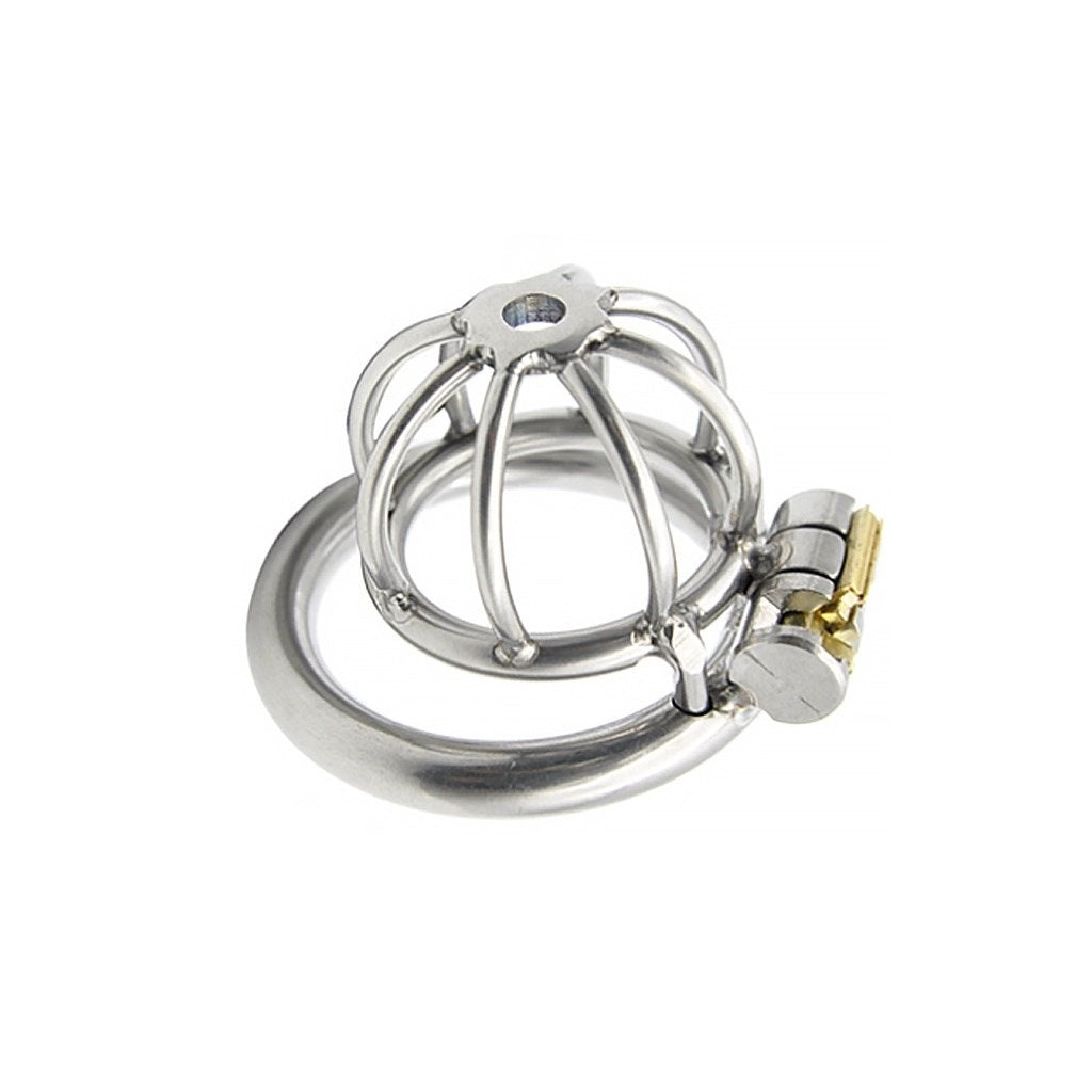 Stainless Steel Metal Protection cage Ring Male De