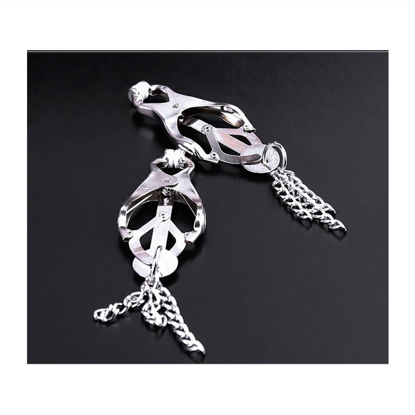 Unisex Butterfly Clip Stainless Steel Nipple Clamp