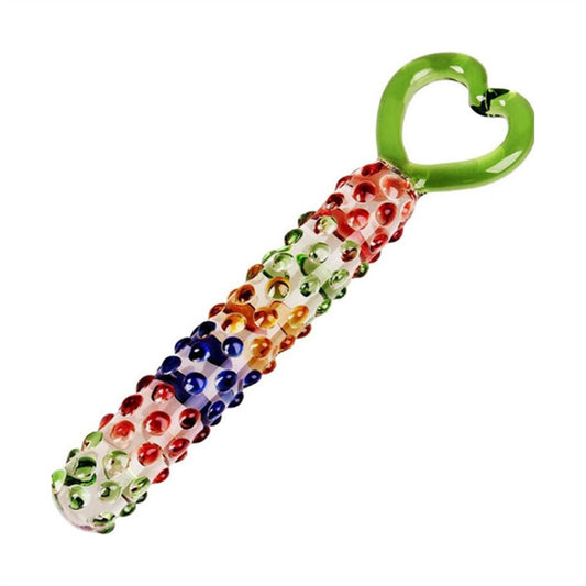 Colorful Point Glass Crystal Pearl Penis For Men A