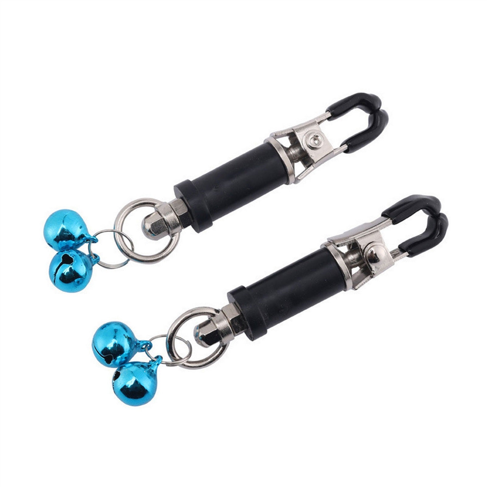 Bells Metal Mimi Clip Nipple Clamps With Black Bal