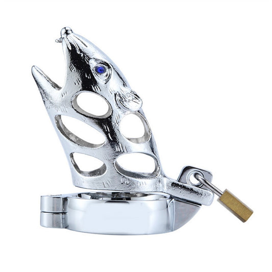 Mouse Head Metal Chastity Lock Male Appliance Peni