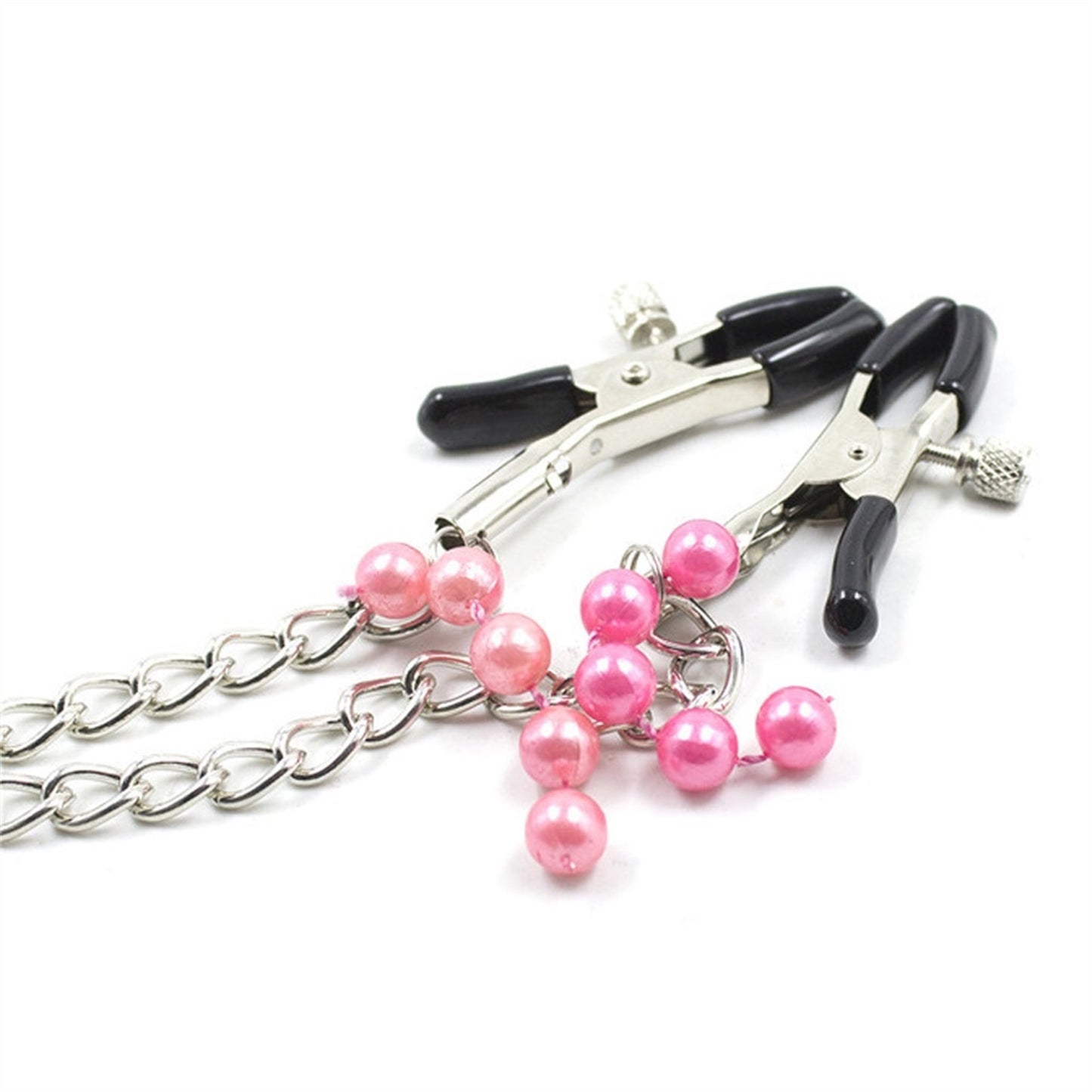 Milk Clip With Chain Pink Decorative Beads For Wom