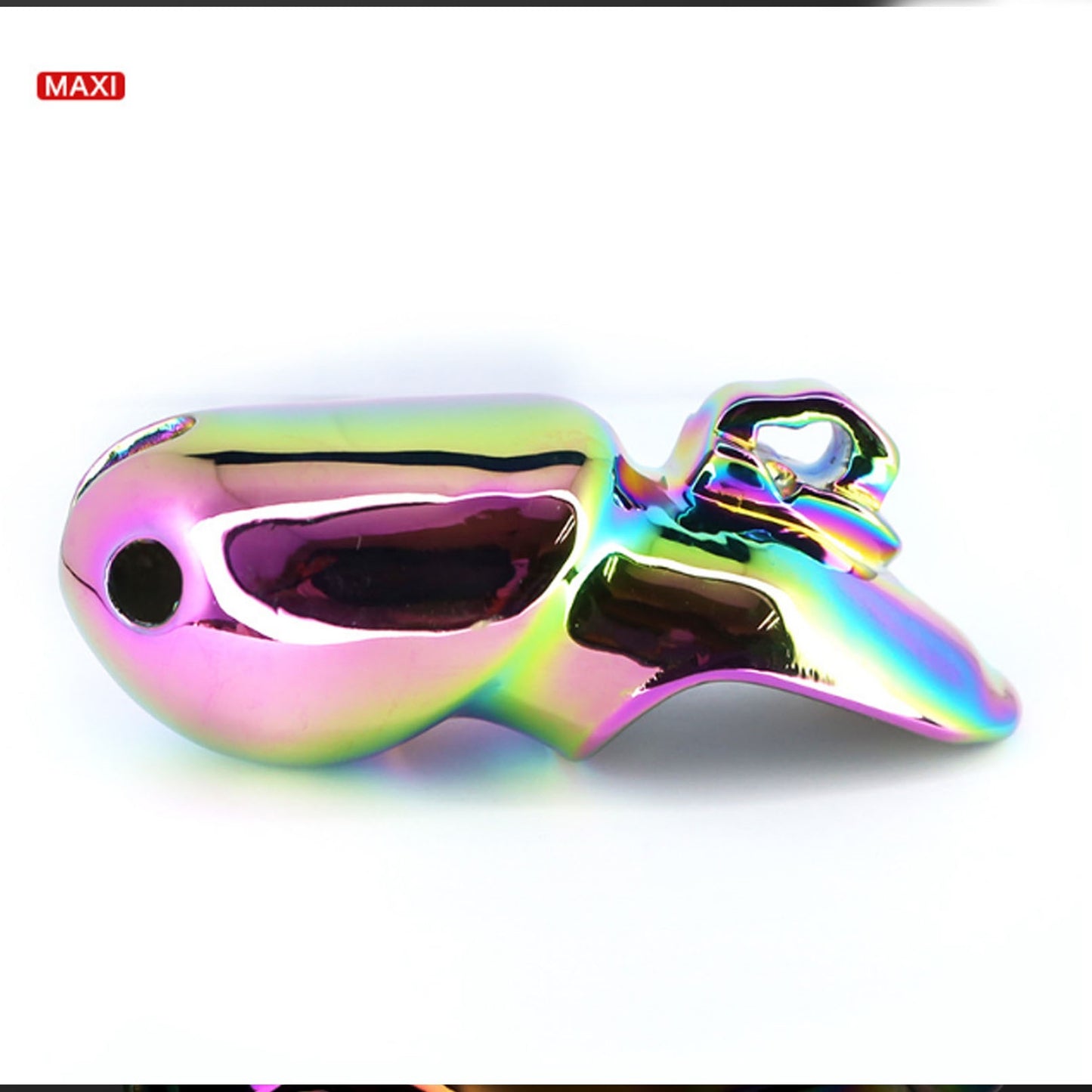 Rainbow colors Metal Chastity Lock Penis Protectio