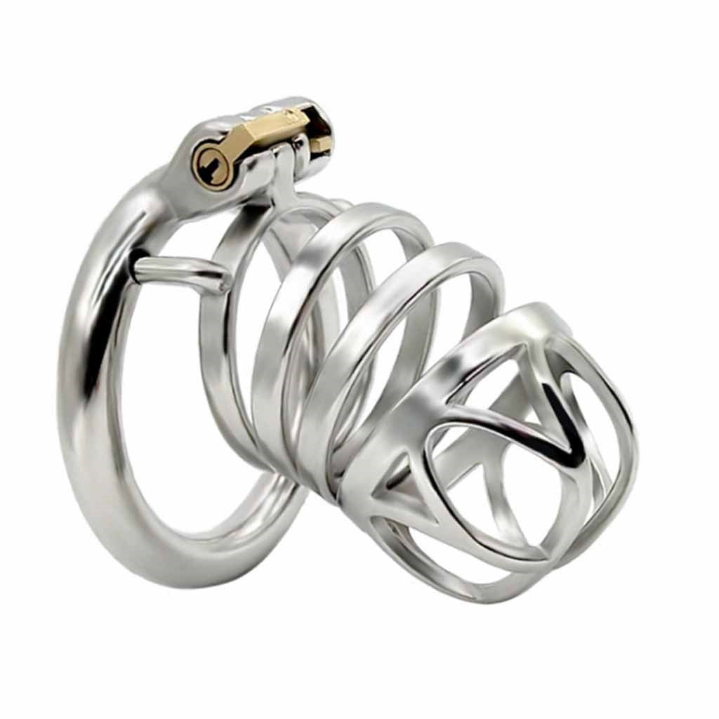 Male Cock Cage Chastity Device, Stainless Steel Ch