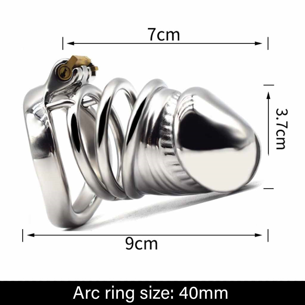 Stainless Steel Small Male Chastity Device Ergonom