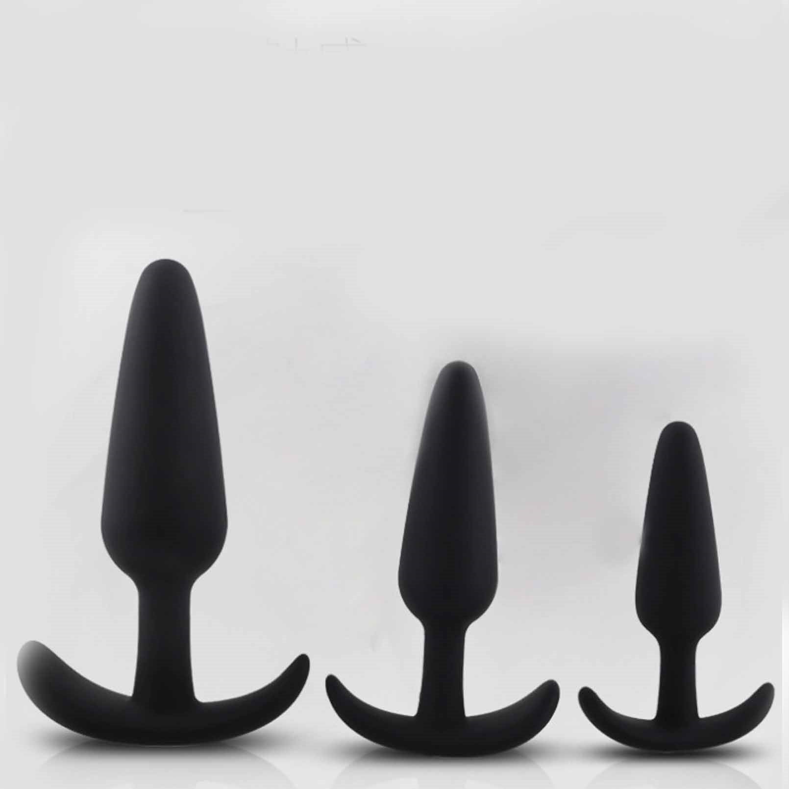 3 Pcs Vibrating Butt Plug Set Anal Plug Training K